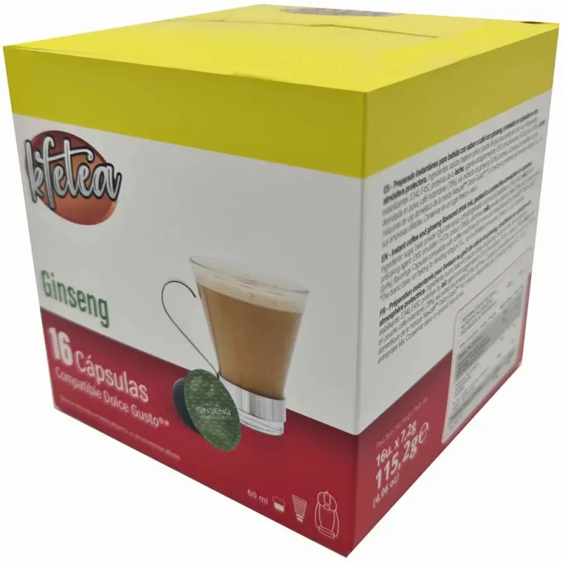 Ginseng en 16 cápsulas compatibles con Dolce Gusto de Kfetea